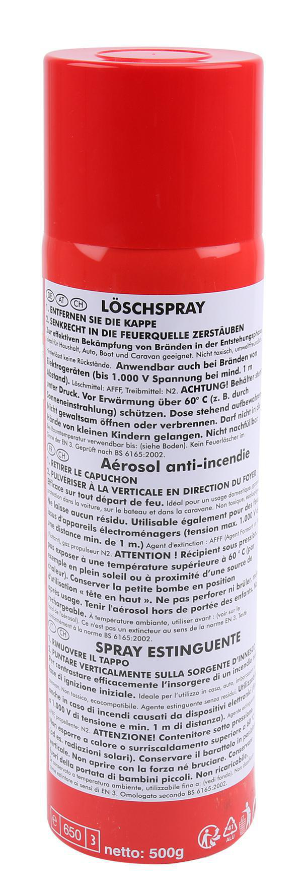 Rotes Aerosol-Feuerlöschspray.