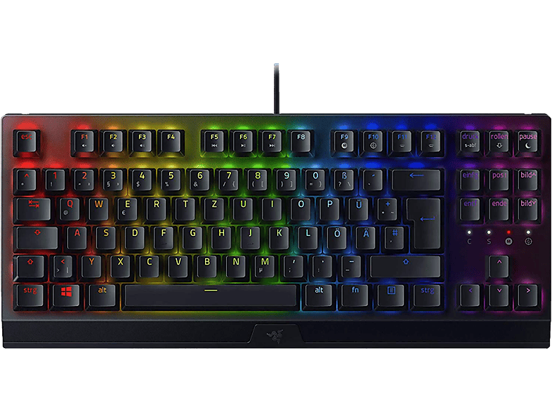RAZER Gaming Tastatur BlackWidow V3 Tenkeyless, RAZER green, Mechanisch, USB, DE, Schwarz