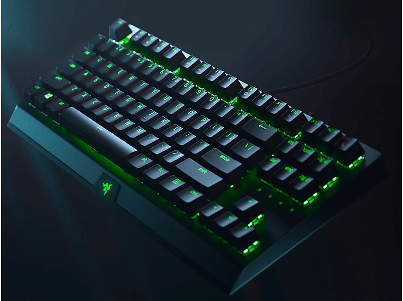 RAZER Gaming Tastatur BlackWidow V3 Tenkeyless, RAZER green, Mechanisch, USB, DE, Schwarz — Foto 3 von 4