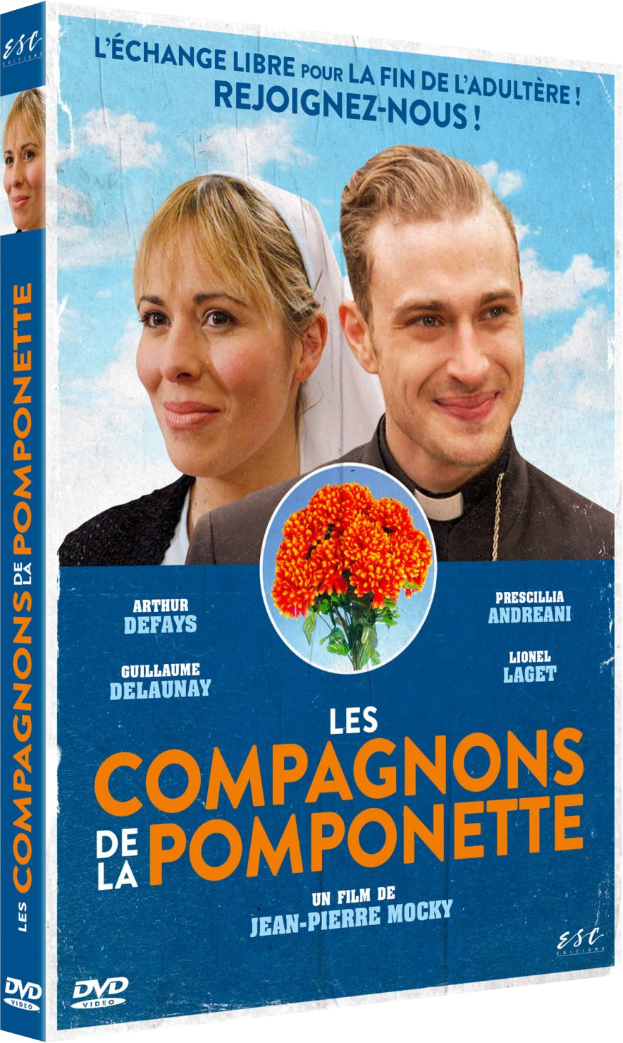 Couverture DVD de 'Les Compagnons de la Pomponnette'. Avec deux personnes et du texte.