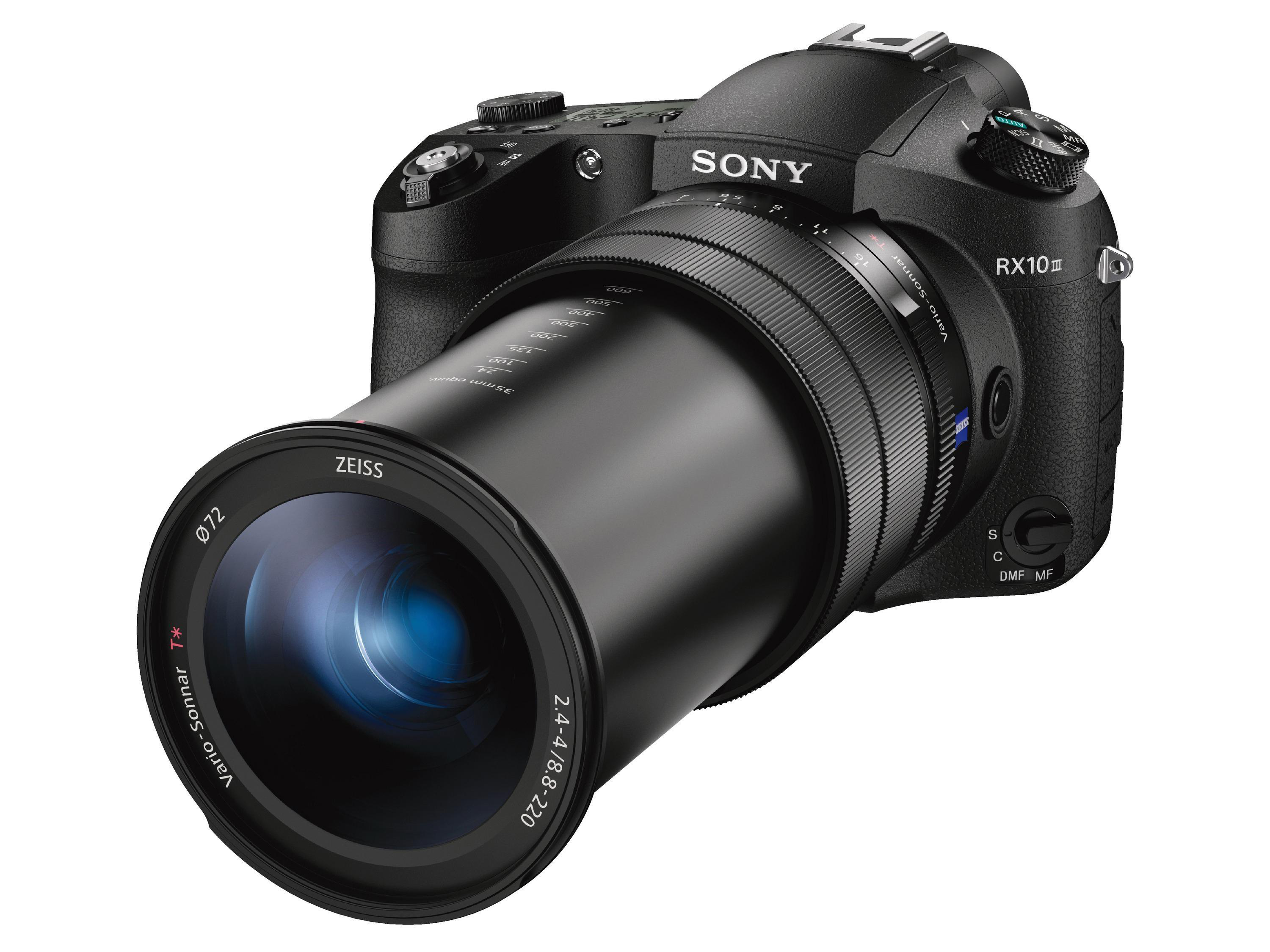SONY Cyber-shot DSC-RX10 M3 Zeiss TFT-LCD, 25x Xtra Bridgekamera , NFC WLAN Fine, Schwarz, Zoom, opt
