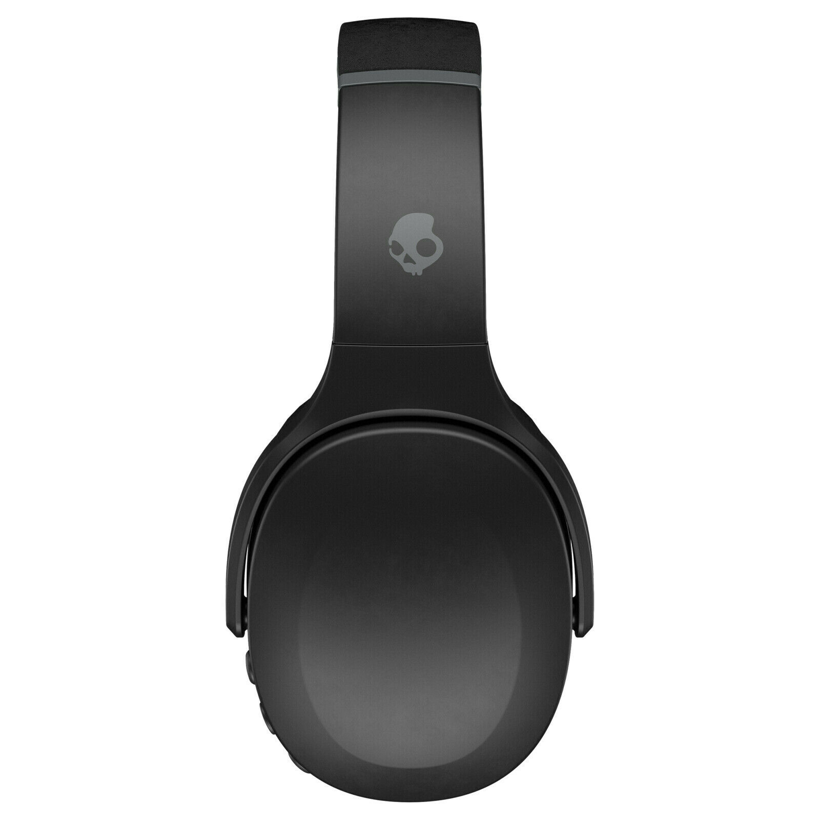 Fekete Skullcandy fejhallgató, felülnézetben a fejpántot és a fülkagylókat mutatva.