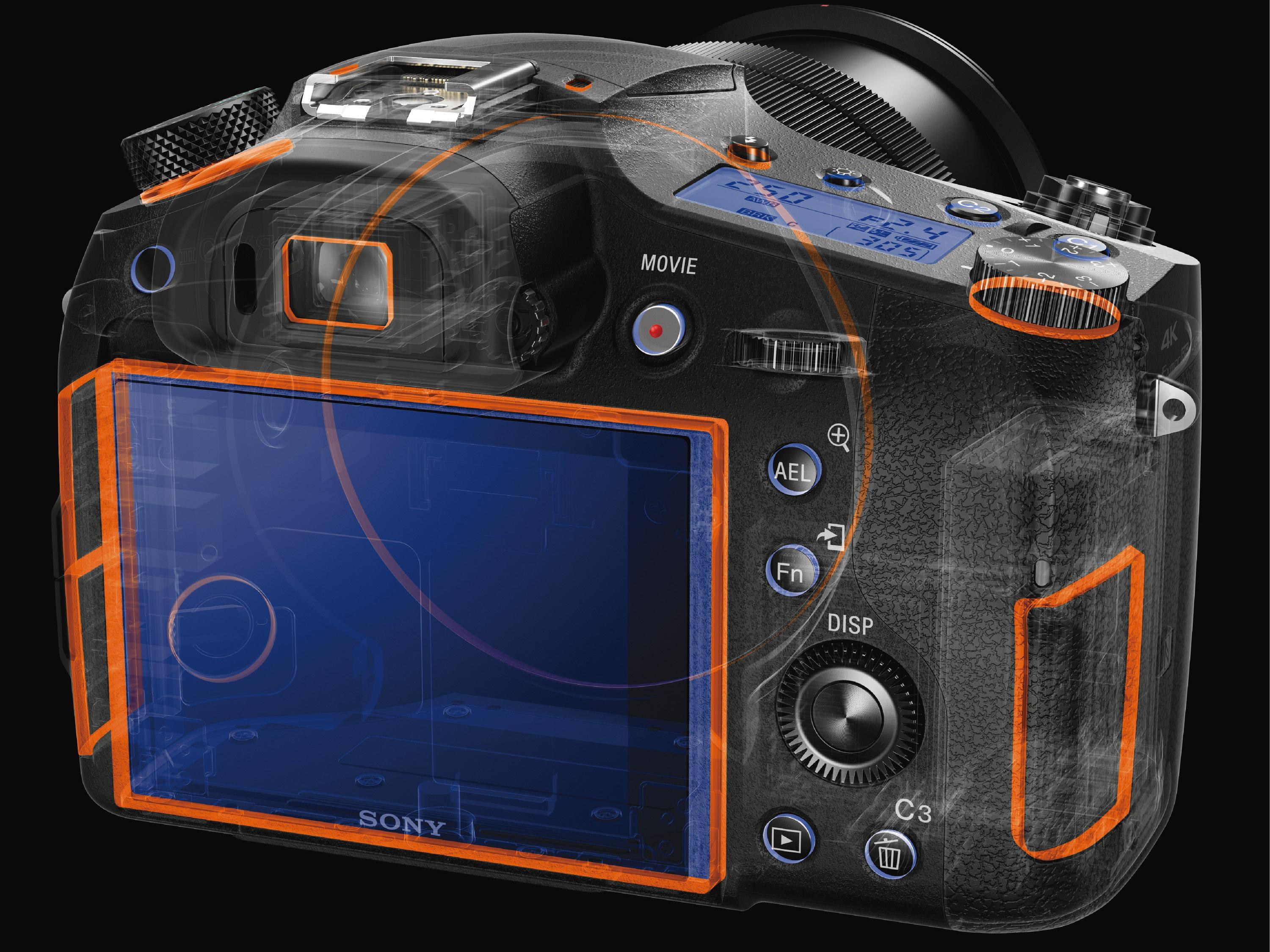 Bridgekamera Zoom, Zeiss SONY opt. Schwarz, Xtra M3 , Fine, DSC-RX10 NFC WLAN TFT-LCD, 25x Cyber-shot