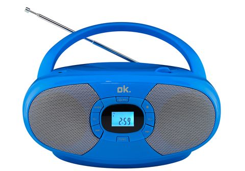 Reproductor CD  Ok ORC 131-BL, FM, 60 W, Sintonizador digital, Azul