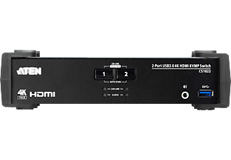 ATEN CS1822 - Switch con Modalità mixer audio (Nero)