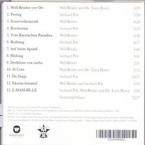 Rückseite einer CD-Hülle mit Titelliste. Warner Music-Logo unten links.