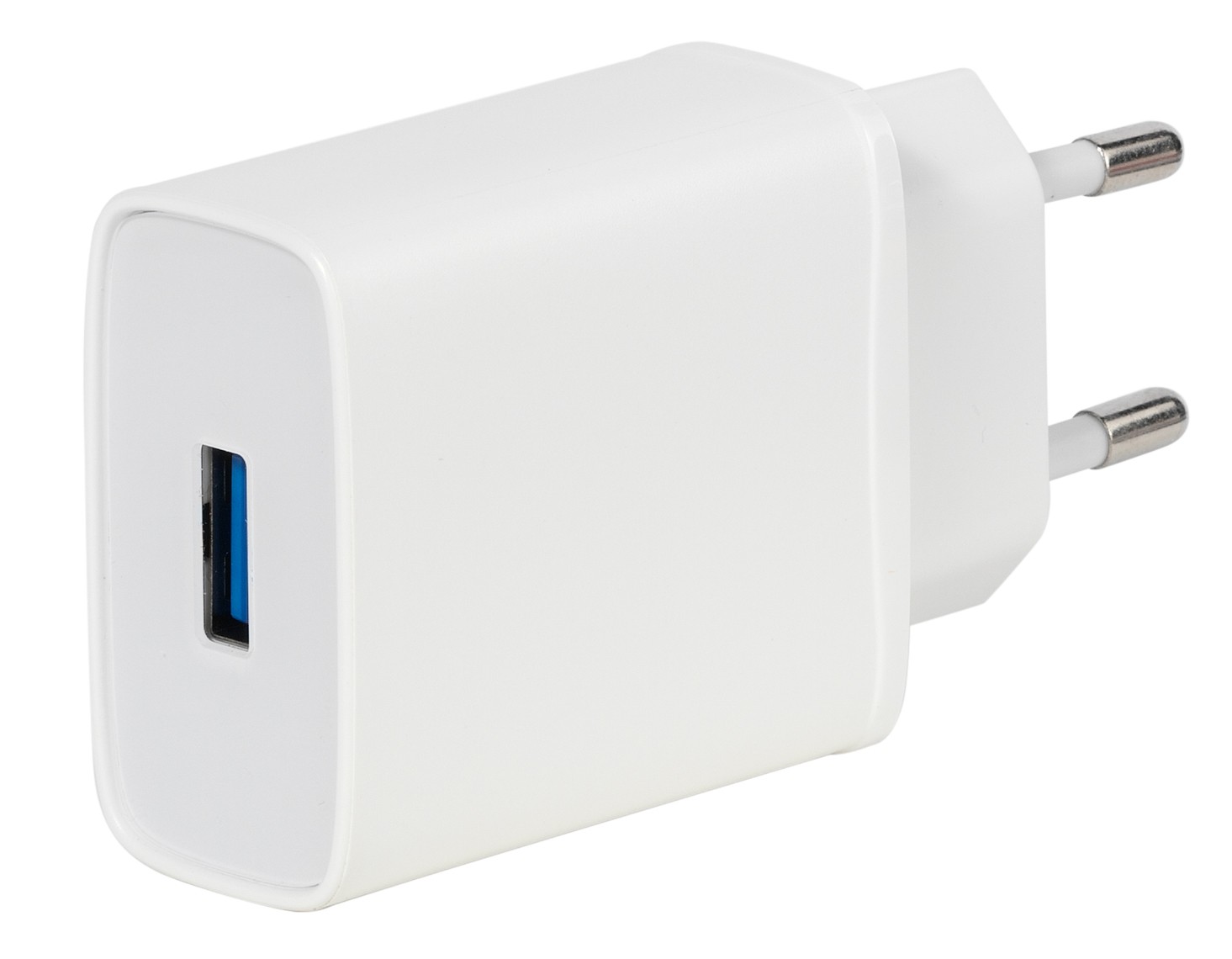 VIVANCO 60809 Ladegerät mit Qualcomm QuickCharge 3.0, 18W, inkl. 1,2m USB-Type-C-Kabel