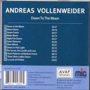 Rückseite einer CD-Hülle mit Titelliste und Credits.