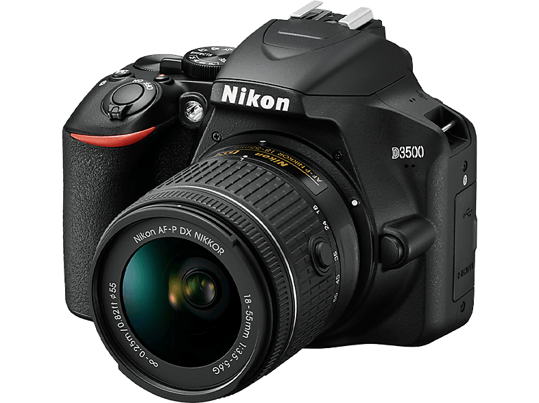 Cámara | Nikon D3500, Sensor CMOS, MP, Full HD, Bluetooth + 18-55 mm f/3.5-5.6G