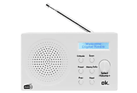 Radio portátil - OK ORD 101BT-WT-1 DAB, 1 W, Bluetooth, DAB+, FM, LED, Blanco