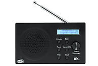 Radio portátil - OK ORD 101BT-B-1 DAB, 1 W, Bluetooth, DAB +, FM, LED, Negro