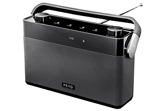 Radio portátil - PEAQ PDR180BT-B-1, Bluetooth, DAB, DAB+, FM, Negro