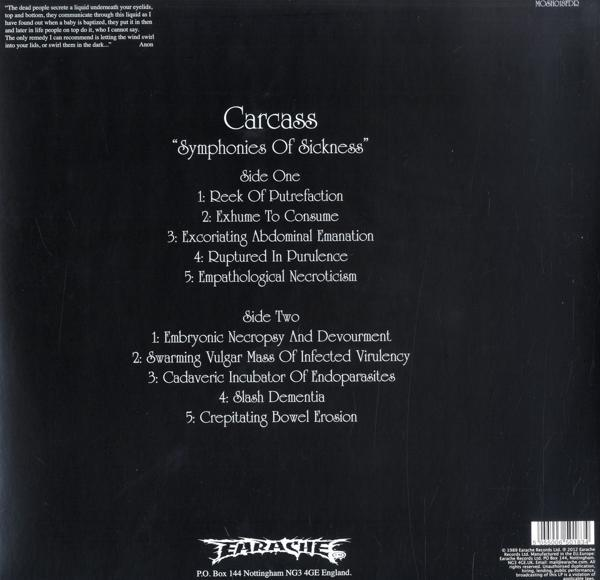 Carcass - SYMPHONIES OF SICKNESS (REMASTERED)  - (Vinyl)