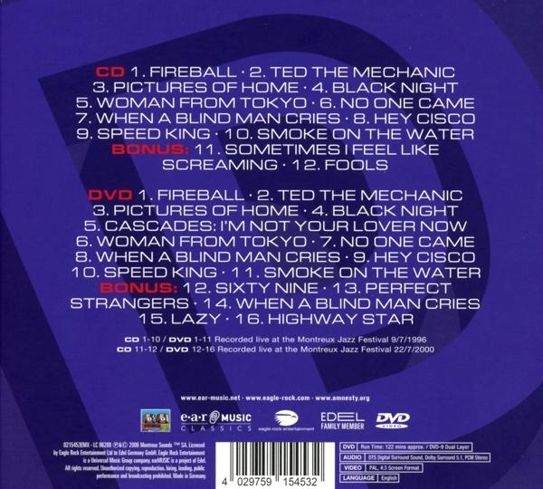 - At + (CD Live Montreux Video) DVD 1996 Deep Purple -