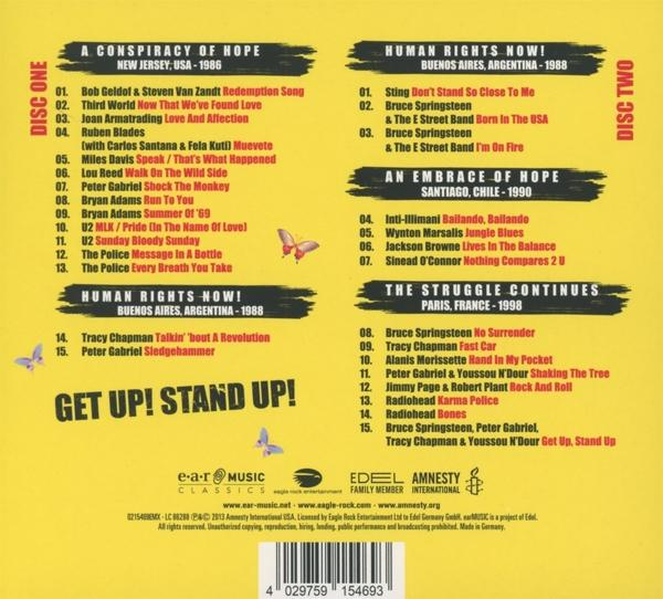 Ein CD-Cover mit Songtiteln und Künstlern, mehrere Künstler aufgeführt.