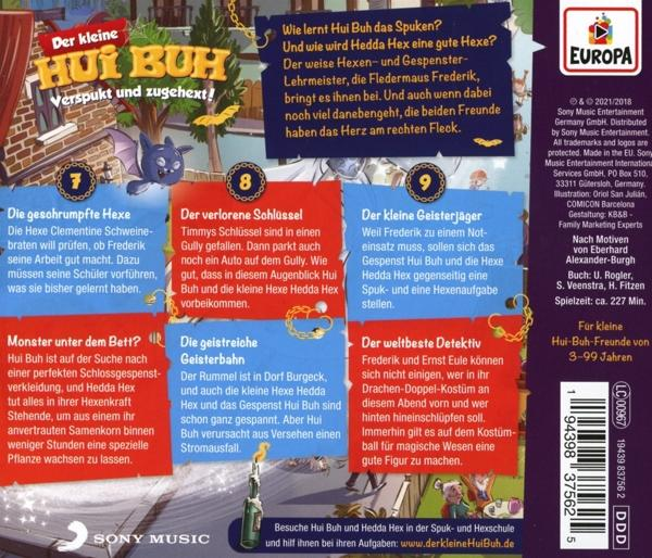 Rückseite eines Kinderbuchs. Text und Illustrationen. Weißer Hintergrund.