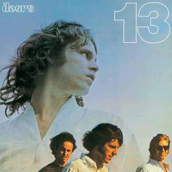 Albumhoes: De bandleden van The Doors. Jim Morrison met lang haar vooraan. Titel "13".