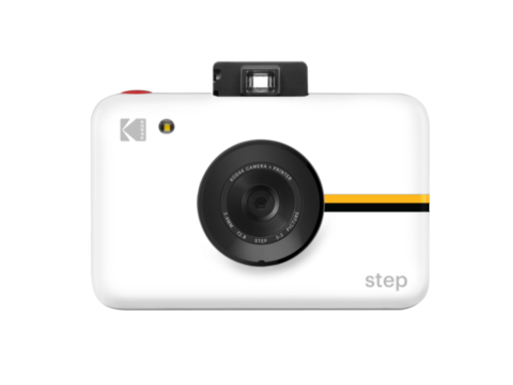 Impresora fotográfica - Kodak Step, Impresiones 2″ x 3″, Indicadores LED, MicroSD, Modo Fotomatón, Blanco