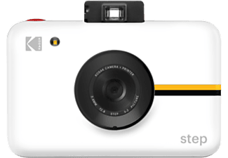 Impresora fotográfica - Kodak Step, Impresiones 2″ x 3″, Indicadores LED, MicroSD, Modo Fotomatón, Blanco