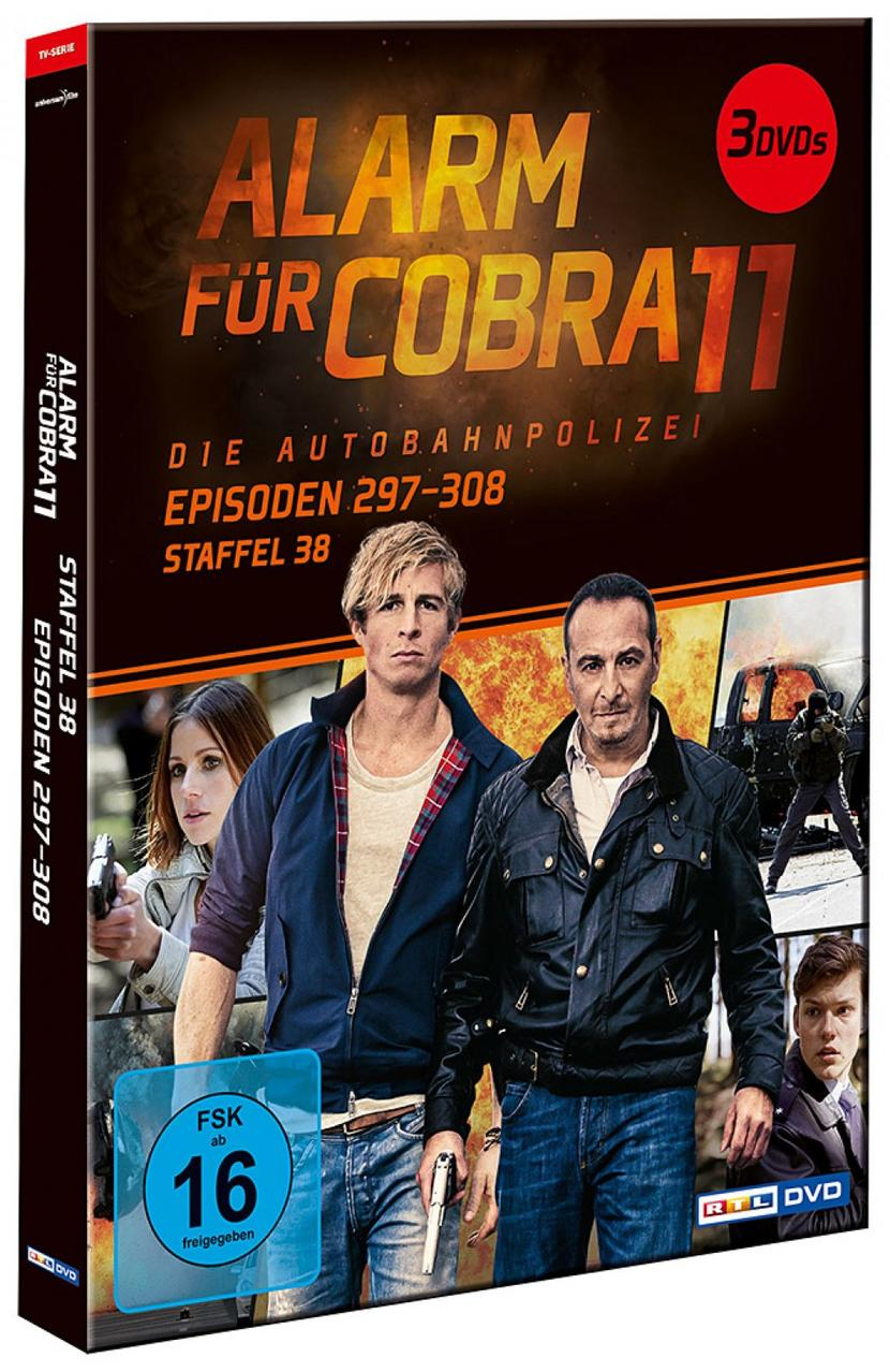 DVD-Cover für 'Alarm für Cobra 11' mit Schauspielern und Bildern aus der Serie.