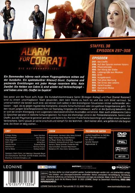 Rückseite einer DVD-Box mit Text über eine Fernsehsendung. Das Cover zeigt Schauspieler und einen Titel.