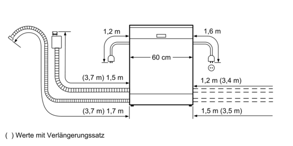 Lavavajillas - Balay 3VS707BA, 2400 W, 50; 60 Hz, A++, Blanco