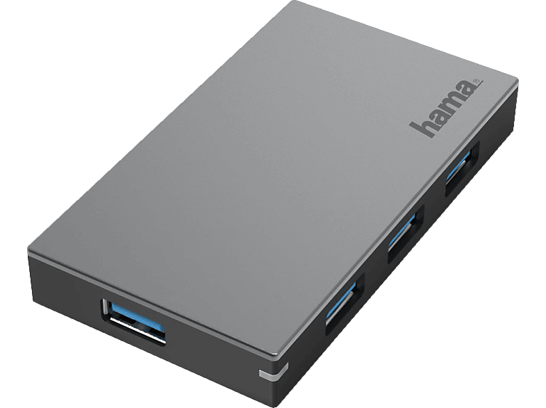 HAMA 4 Ports, Grau USB-Hub