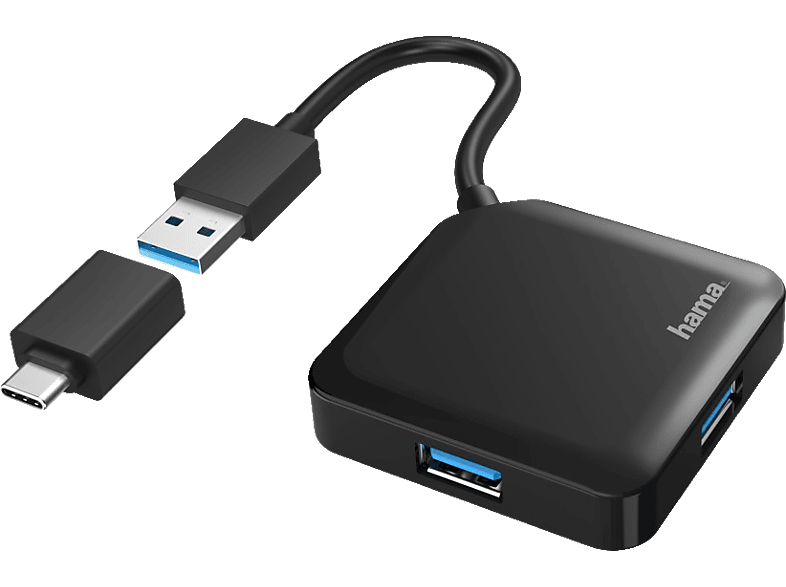 HAMA Ports, USB-Hub, Schwarz 4