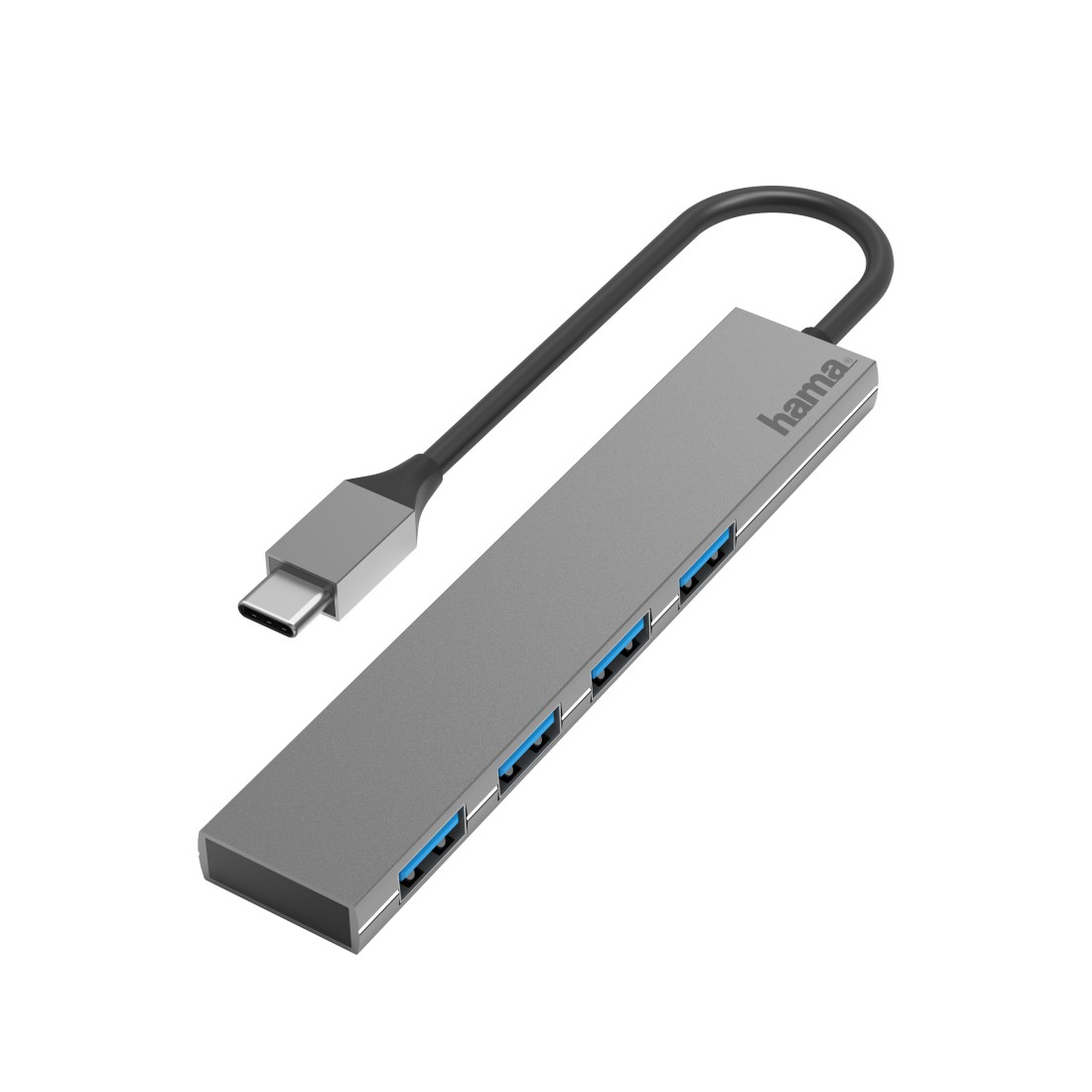 HAMA 4-fach, USB Hub, Anthrazit