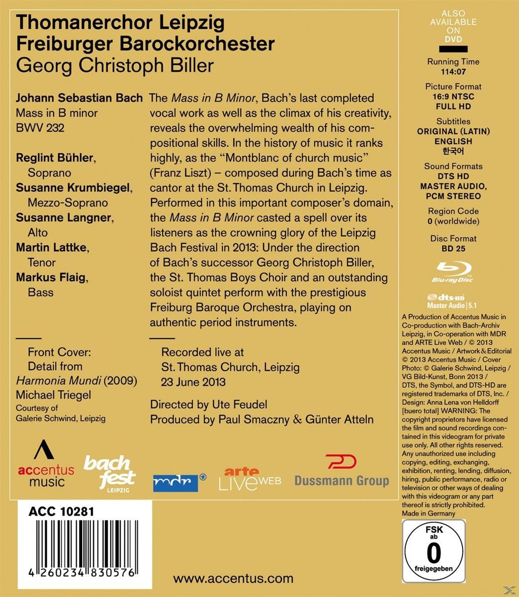 Reglint Bühler, Susanne Krumbiegel, Susanne Langner, Martin Lattke, Markus Flaig, Thomanerchor Leipzig, Freiburger Barockorchester - h-moll-Messe  - (Blu-ray)