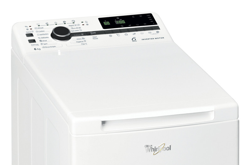 WHIRLPOOL TDLRB 6241BS EU/N Felültöltős mosógép, 6.Érzék szenzortechnológia, inverter motor 10 év garanciával