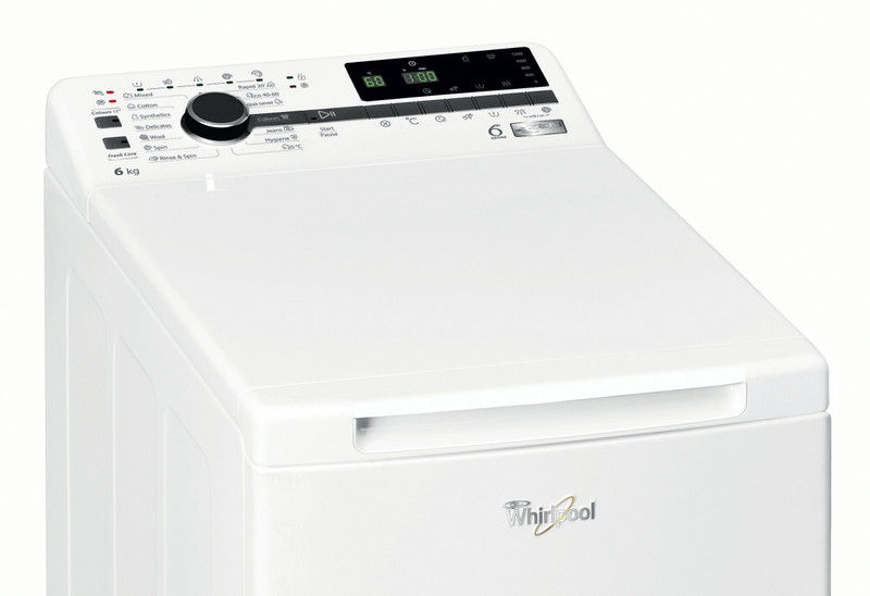 WHIRLPOOL TDLRB 6242BS EU/N Felültöltős mosógép, 6.Érzék technológia, halk DirectDrive motor 20 év garanciával