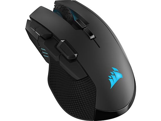 CORSAIR IRONCLAW RGB Wireless - Kabellose Gaming-Maus, Kabellos, kabelgebunden, Optisch mit Leuchtdioden, 18000 dpi, Schwarz