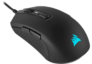 CORSAIR M55 RGB PRO - Souris gaming, Filaire, Optique avec diodes électroluminescentes, 12400 dpi, Noir