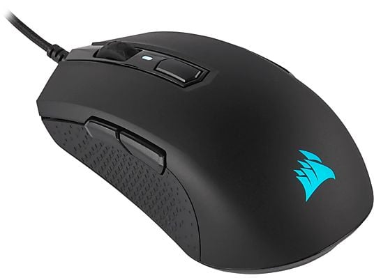 CORSAIR M55 RGB PRO - Mouse gaming, Cablato, Ottica con LED, 12400 dpi, Nero