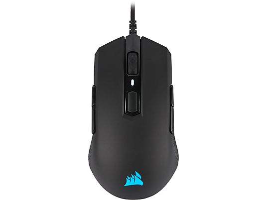 CORSAIR M55 RGB PRO - Mouse gaming, Cablato, Ottica con LED, 12400 dpi, Nero