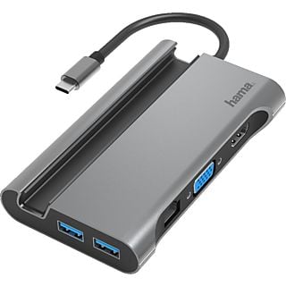 HAMA 00200102 USB-C-Hub Connect2Mobile, Multiport, LAN / Ethernet, 7 Ports