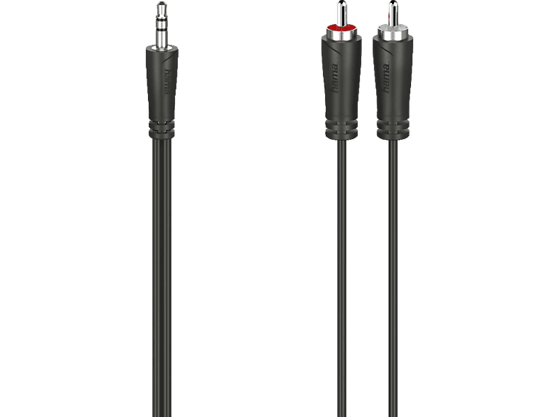 HAMA Audio-Kabel, 3,5-mm-Klinken-Stecker - 2 Cinch-Stecker, Stereo, 5,0 m
