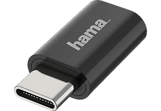 HAMA 200310 USB-OTG-Adapter, USB-C-Stecker - Micro-USB-Buchse, USB 2.0, 480 Mbit/s
