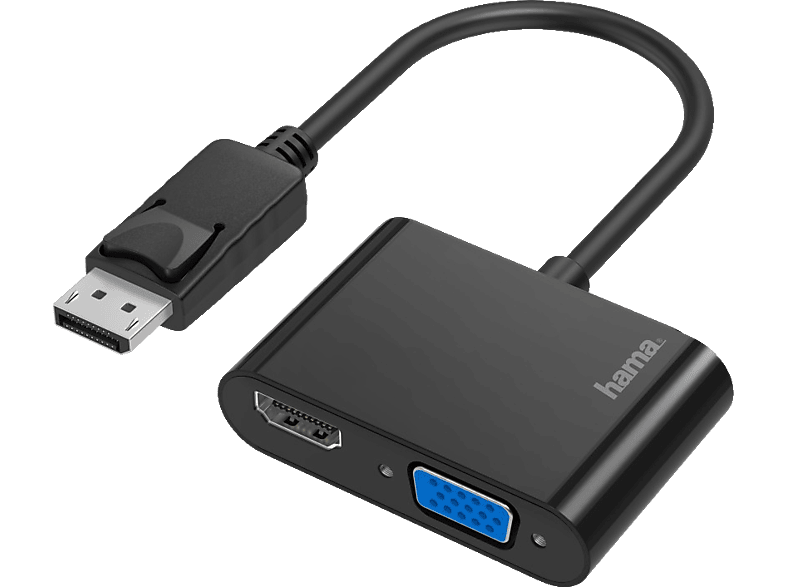 HAMA Video-Adapter 2in1, DisplayPort-Stecker - VGA & HDMI™-Buchse, Ultra-HD 4K