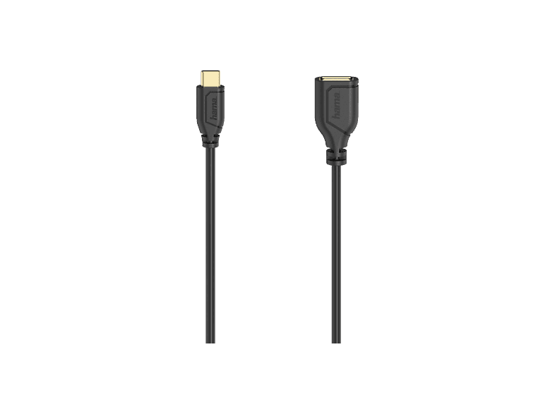 Hama Cavo USB-C Flexi-Slim (USB 2.0, 480 Mbit/s, 0.75 M) Per Ricarica E Dati - Compatibile Con PC, MacBook, Tablet, Smartphone - Nero
