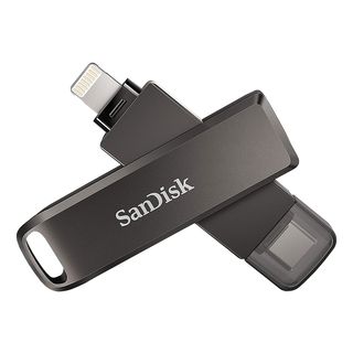 SANDISK iXpand Luxe - USB Stick  (128 GB, Schwarz)