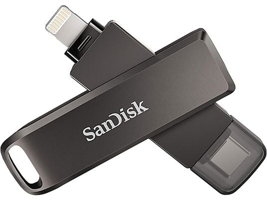SANDISK iXpand Luxe - USB Stick  (128 GB, Schwarz)