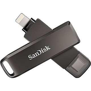 SANDISK iXpand Luxe - USB Stick  (256 GB, Schwarz)