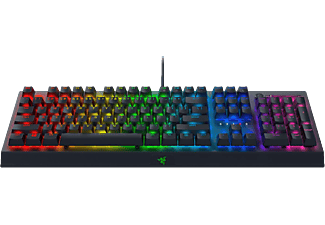 RAZER BlackWidow V3 Green Switch US - Tastiera da gioco, Connessione con cavo, QWERTY, Mechanical, Razer Green, Nero