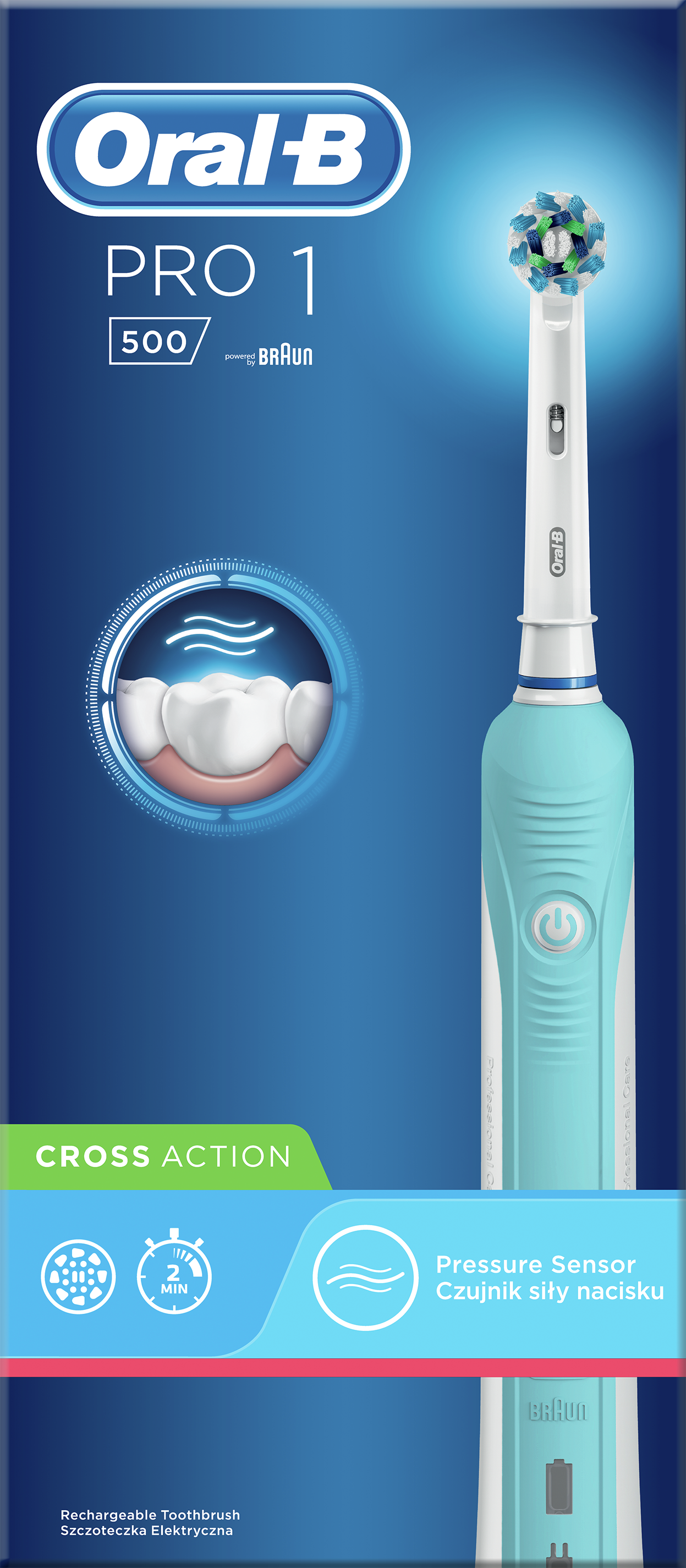 ORAL-B PRO 500 D16 CrossAction fejjel