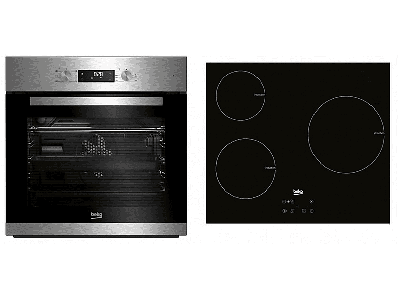 Infiniton HV-V406 Horno Multifunción 70L + Placa de Vitrocerámica 4 Zonas  Negro/Inox