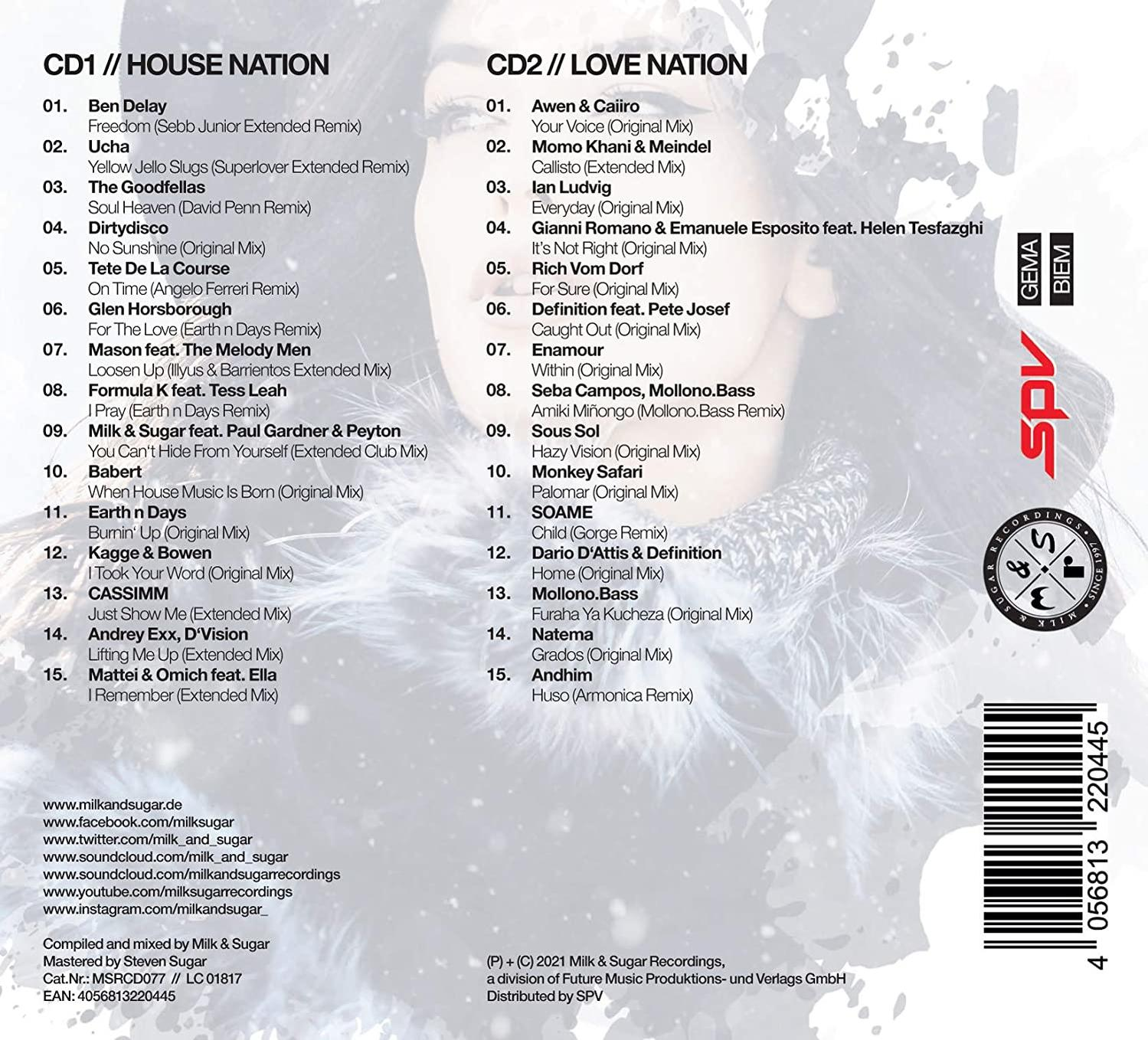 CD-Albumcover mit Titellisten und Frauenbild, verschiedene Schriftarten.
