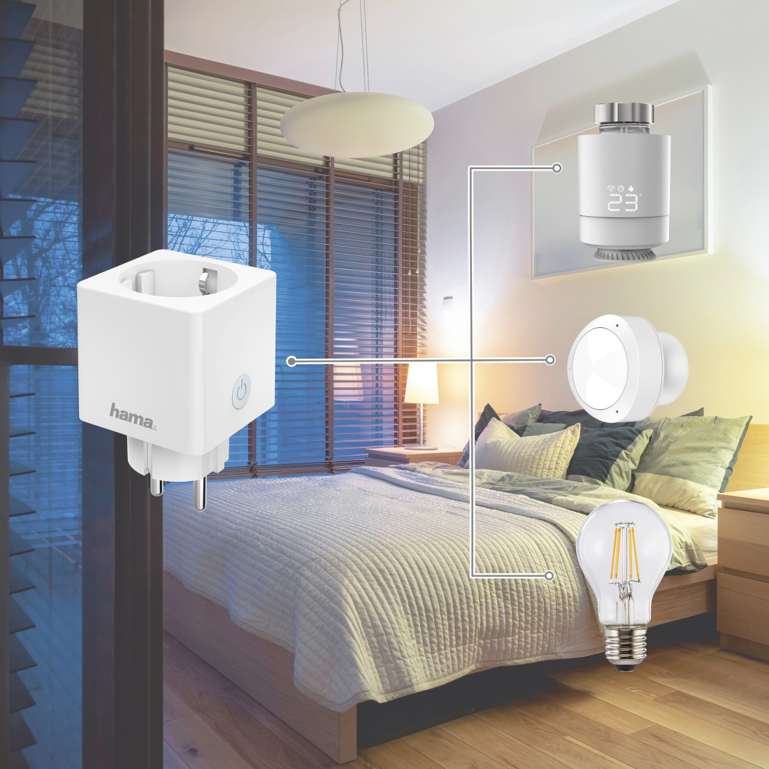 HAMA 3er Pack WIFI Steckdose mit App oder Sprachsteuerung