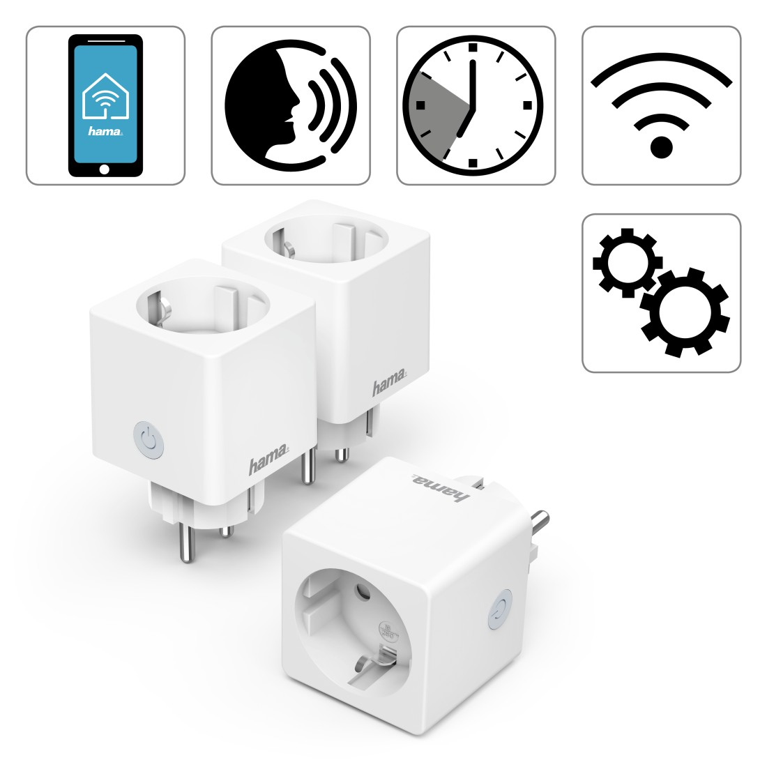 HAMA 3er Pack WIFI Steckdose mit App oder Sprachsteuerung